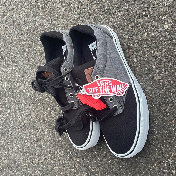 Grey and black mens vans mens 8 womens 10 - Picture 2 of 7